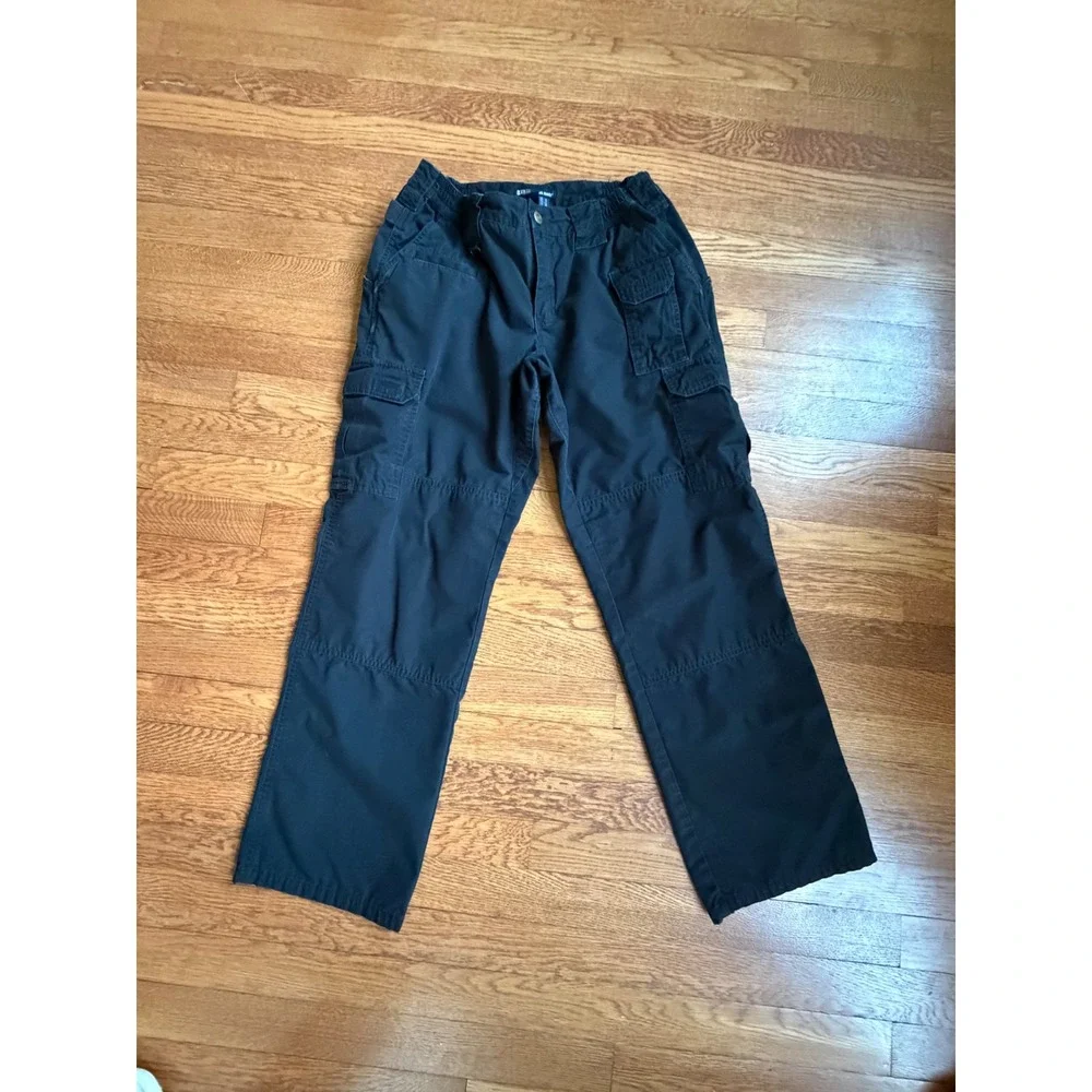 5.11 Tactical Series Womens Black Cargo Pants Ripstop Utility Workwear Size 8 R